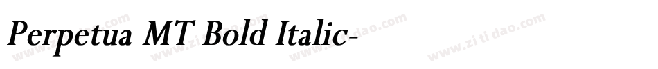 Perpetua MT Bold Italic字体转换